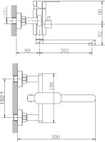 Смеситель для ванны с душем Haiba HB60806