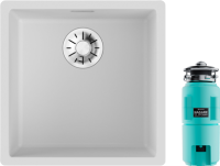 Комплект Мойка Omoikiri Yamakawa 45-Integra-WH белая + Измельчитель Nagare slim 1250-AZ azur blue