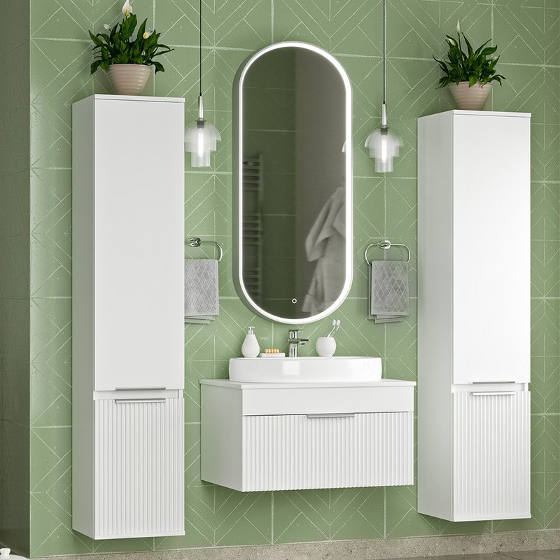 Мебель для ванной комнаты Brevita Enfida 70 подвесная, белая