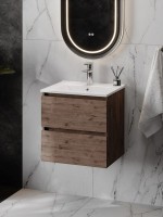 Тумба с раковиной Teymi Laina 50 темный дуб