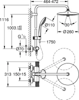 Душевая стойка Grohe Euphoria System 260 27615002