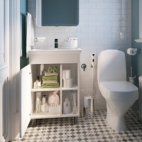 Тумба с раковиной 1MarKa Nuvo 70Н напольная, белый глянец