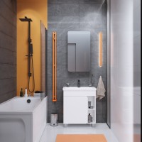 Тумба с раковиной 1MarKa Nuvo 70Н напольная, белый глянец