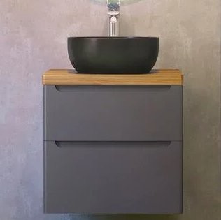 Тумба под раковину Jorno Wood 60, серая