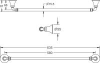 Полотенцедержатель Rose RG1217 хром