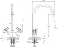 Смеситель для кухни Haiba HB24 HB4624