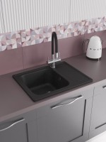 Мойка кухонная Domaci Болонья М-15-002 черная Мойка кухонная Domaci Болонья М-15-002 черная