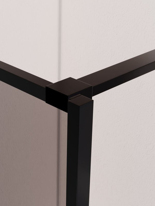 Душевая перегородка RGW Walk In WA-09B профиль черный, стекло серое