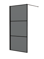 Душевая перегородка RGW Walk In WA-09B профиль черный, стекло серое