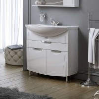 Тумба под раковину без столешницы Alavann Monaco 80 напольная, белая