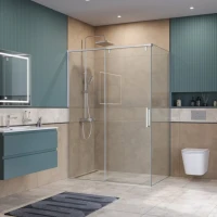 Душевой уголок BelBagno Soft Close-1 AH-1-140/100-C-Cr профиль хром