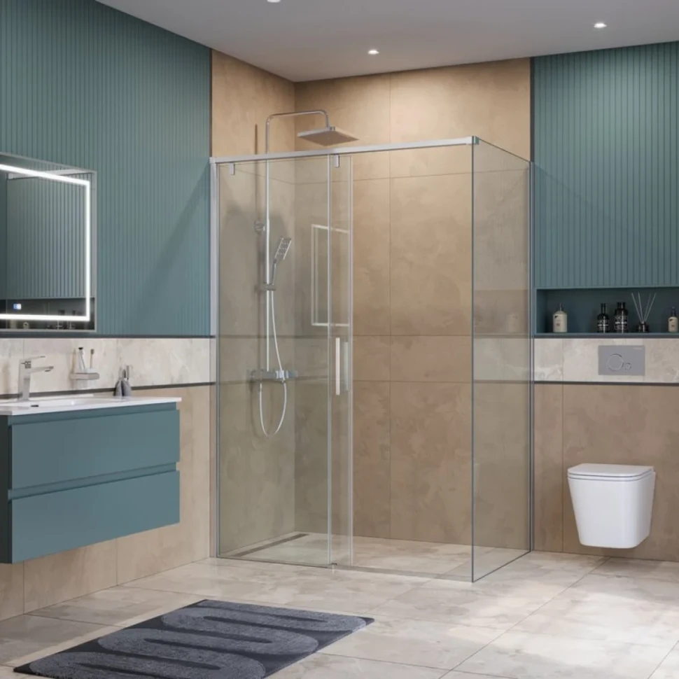 Душевой уголок BelBagno Soft Close-1 AH-1-140/100-C-Cr профиль хром