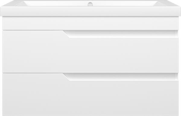Тумба под раковину Misty Софт 90 подвесная, белая эмаль