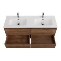 Тумба с раковиной BelBagno Kraft 120 для двоих, 4 ящика, rovere tabacco