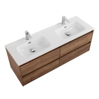 Тумба с раковиной BelBagno Kraft 120 для двоих, 4 ящика, rovere tabacco