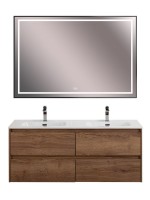 Тумба с раковиной BelBagno Kraft 120 для двоих, 4 ящика, rovere tabacco