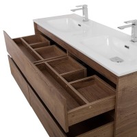 Тумба с раковиной BelBagno Kraft 120 для двоих, 4 ящика, rovere tabacco