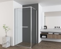 Душевой уголок Vincea Tesi VSRW-7TS9012CL 120х90 см, профиль хром, стекло прозрачное