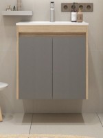 Тумба с раковиной Teymi Netta 60 дуб, графит