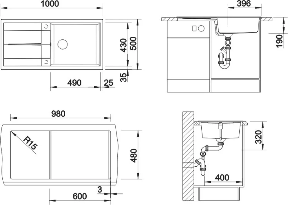 Комплект Мойка Blanco Metra XL 6S 515280 белая + Измельчитель Bort Alligator X