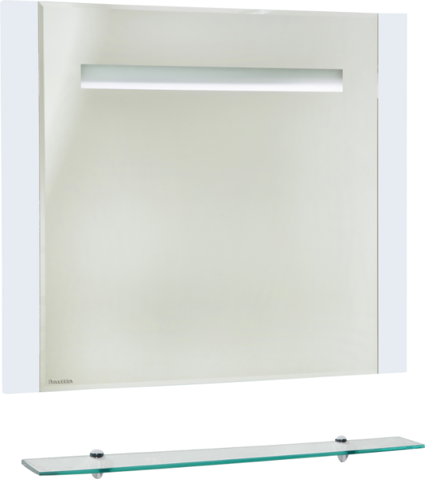 Зеркало Bellezza Берта 90 белое, с подсветкой и полкой