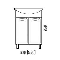 Тумба под раковину без столешницы Corozo Монро 60 белая
