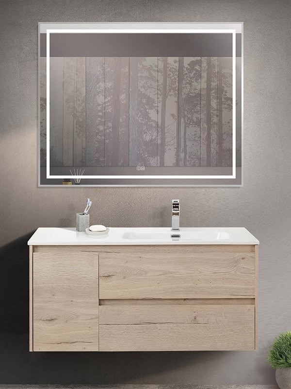 Мебель для ванной комнаты BelBagno Kraft R, 100 rovere galifax bianco