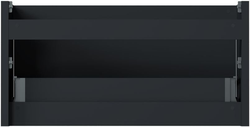 Тумба под раковину со столешницей Allen Brau Gravity 100 1 ящик, матовый антрацит, столешница белая