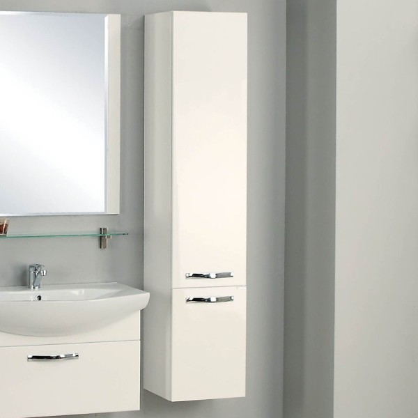 Шкаф пенал для ванной AQUATON Ария белый, универсальный