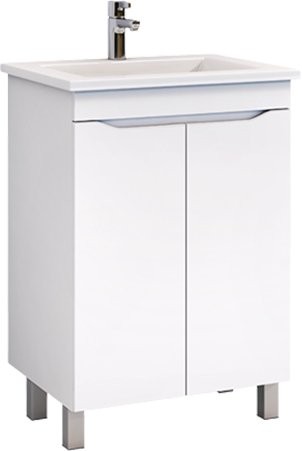 Тумба под раковину Vigo Grani 60 напольная, 2 дверцы, белая