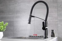 Смеситель для кухни Fashun A54501-7 сатин, черный