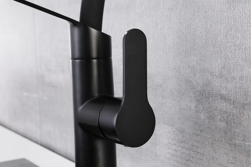 Смеситель для кухни Fashun A54501-7 сатин, черный