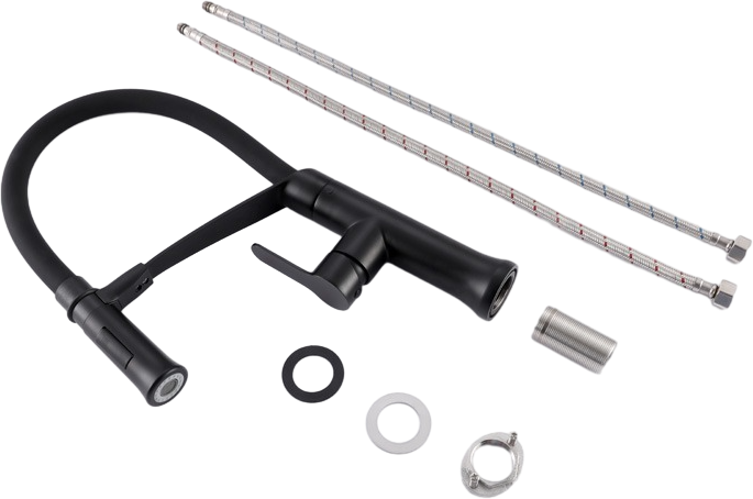 Смеситель для кухни Fashun A54501-7 сатин, черный