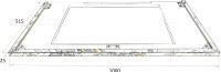 Мебель для ванной комнаты Armadi Art Lucido 100 лиловая, раковина 817-G, ножки золото