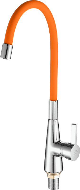 Смеситель для кухни Fashun A4153+B02 хром, оранжевый