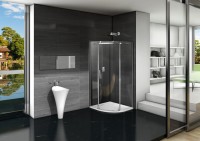 Душевой уголок Good Door Galaxy R-90-C-CH профиль хром