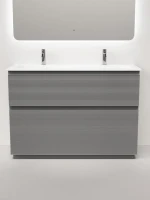 Тумба с раковиной Sancos Folk Floor 120 напольная, ergraut soft, раковина CN7016