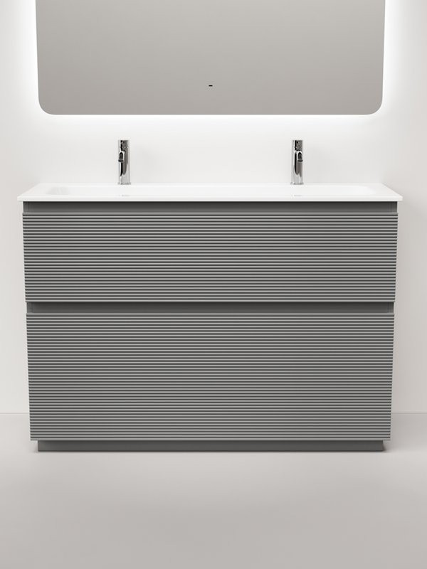 Тумба с раковиной Sancos Folk Floor 120 напольная, ergraut soft, раковина CN7016