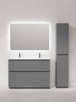 Тумба с раковиной Sancos Folk Floor 120 напольная, ergraut soft, раковина CN7016