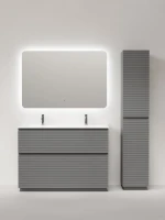 Тумба с раковиной Sancos Folk Floor 120 напольная, ergraut soft, раковина CN7016