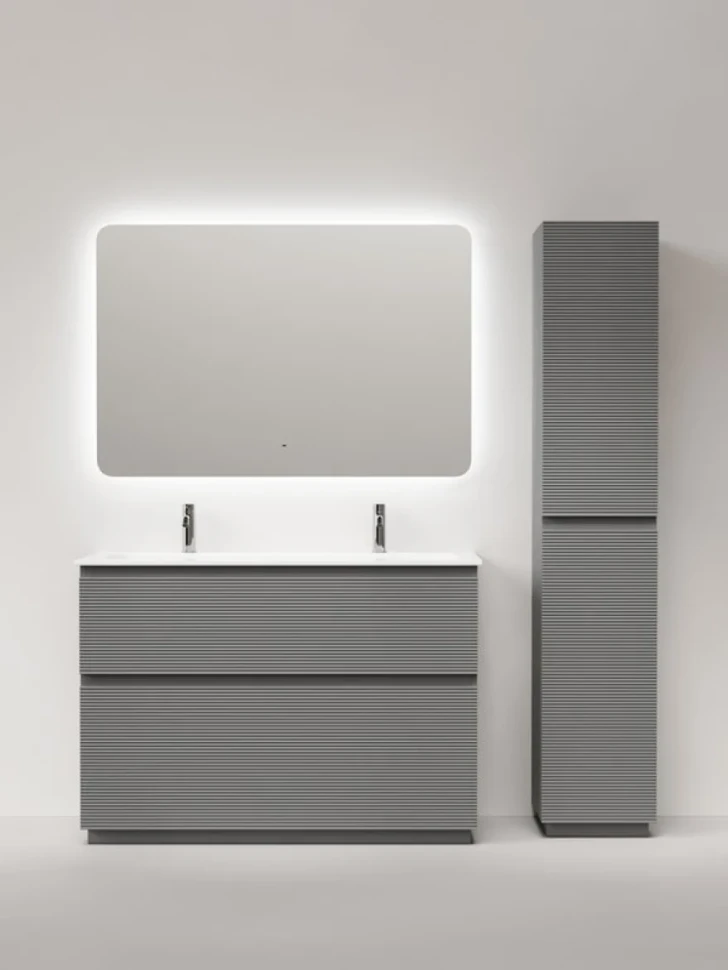 Тумба с раковиной Sancos Folk Floor 120 напольная, ergraut soft, раковина CN7016