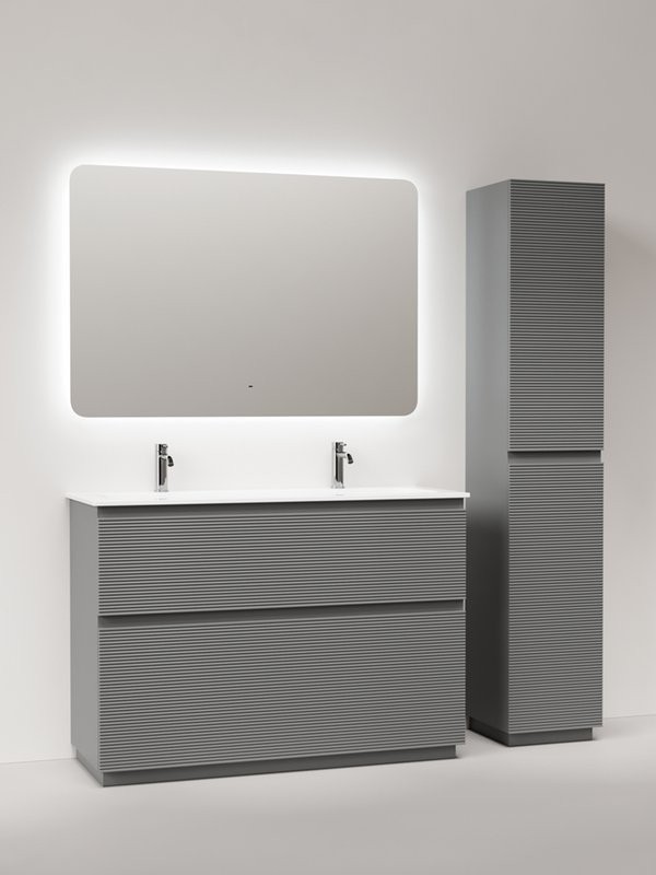 Тумба с раковиной Sancos Folk Floor 120 напольная, ergraut soft, раковина CN7016