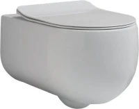 Комплект Унитаз подвесной Kerasan Flo + Крышка slim 319101 с микролифтом + Инсталляция Geberit Duofix Delta 458.149.21.1 с кнопкой смыва, хром + Звукоизоляция