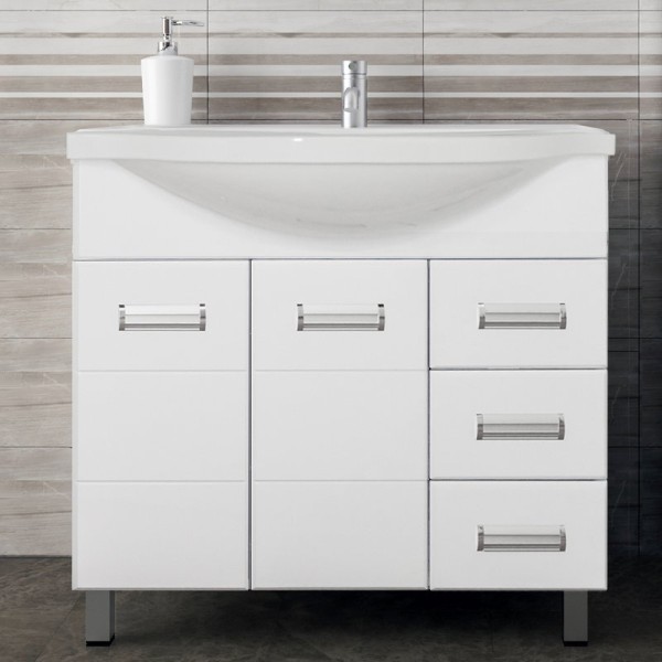 Тумба под раковину Style Line Ирис 100 белая