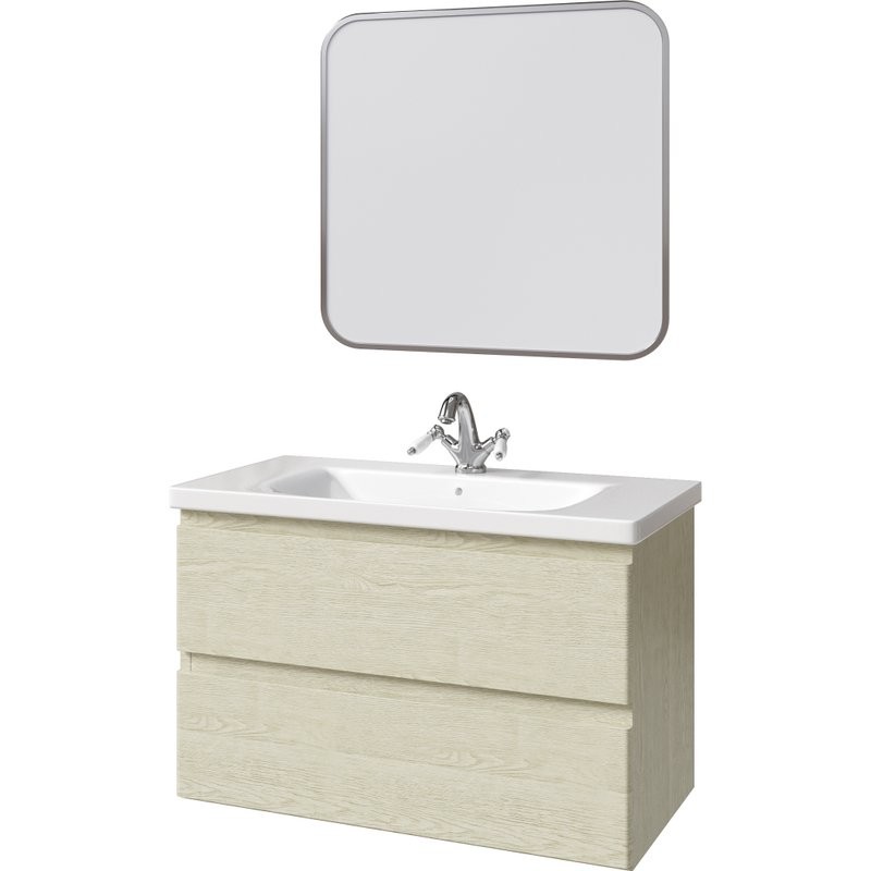 Мебель для ванной комнаты Caprigo Forte 90 подвесная, беленый дуб