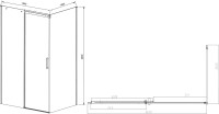 Душевой уголок Vincea Dice VSR-4D1016CL 160х100 см, профиль хром