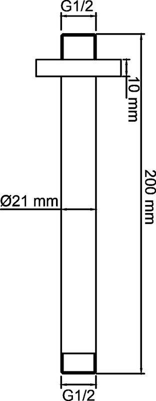 Кронштейн для верхнего душа Wasserkraft Sauer A234 золотой глянцевый