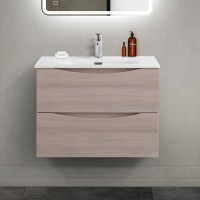 Тумба с раковиной BelBagno Marino-cer-mini 70 подвесная, rovere grigio