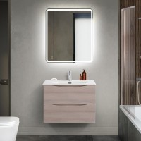 Тумба с раковиной BelBagno Marino-cer-mini 70 подвесная, rovere grigio