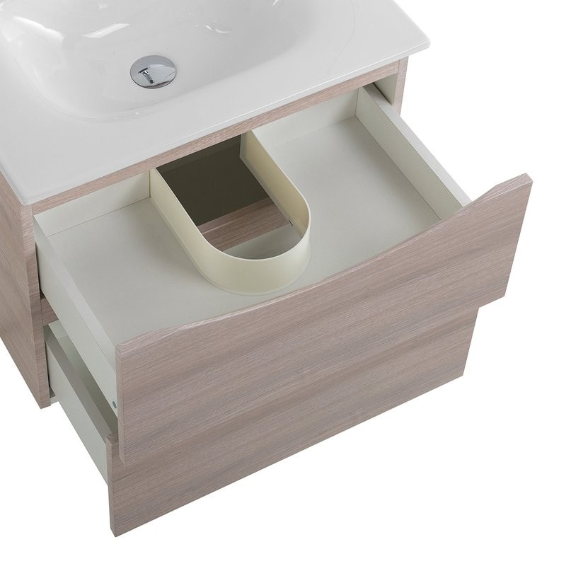 Тумба с раковиной BelBagno Marino-cer-mini 70 подвесная, rovere grigio